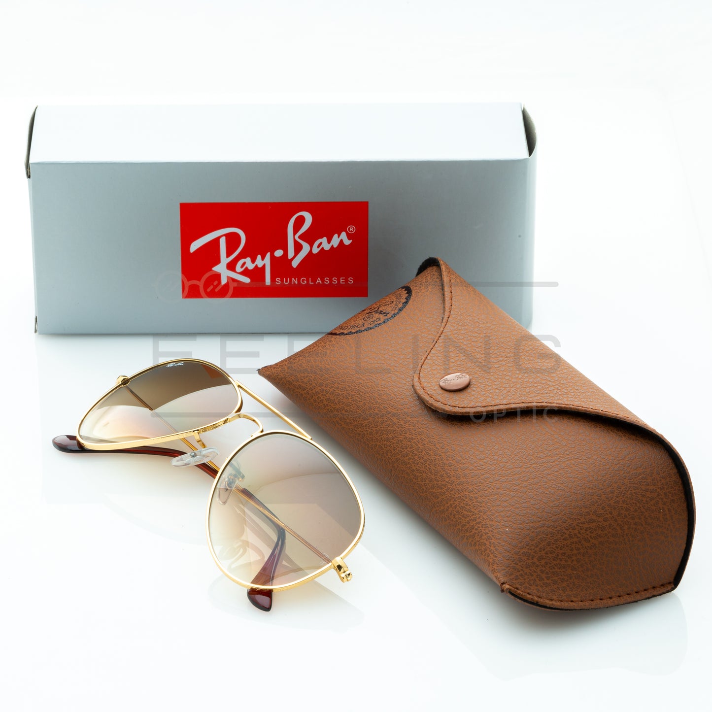RAYBAN AVIATOR RB-3025 - Marron & Gold