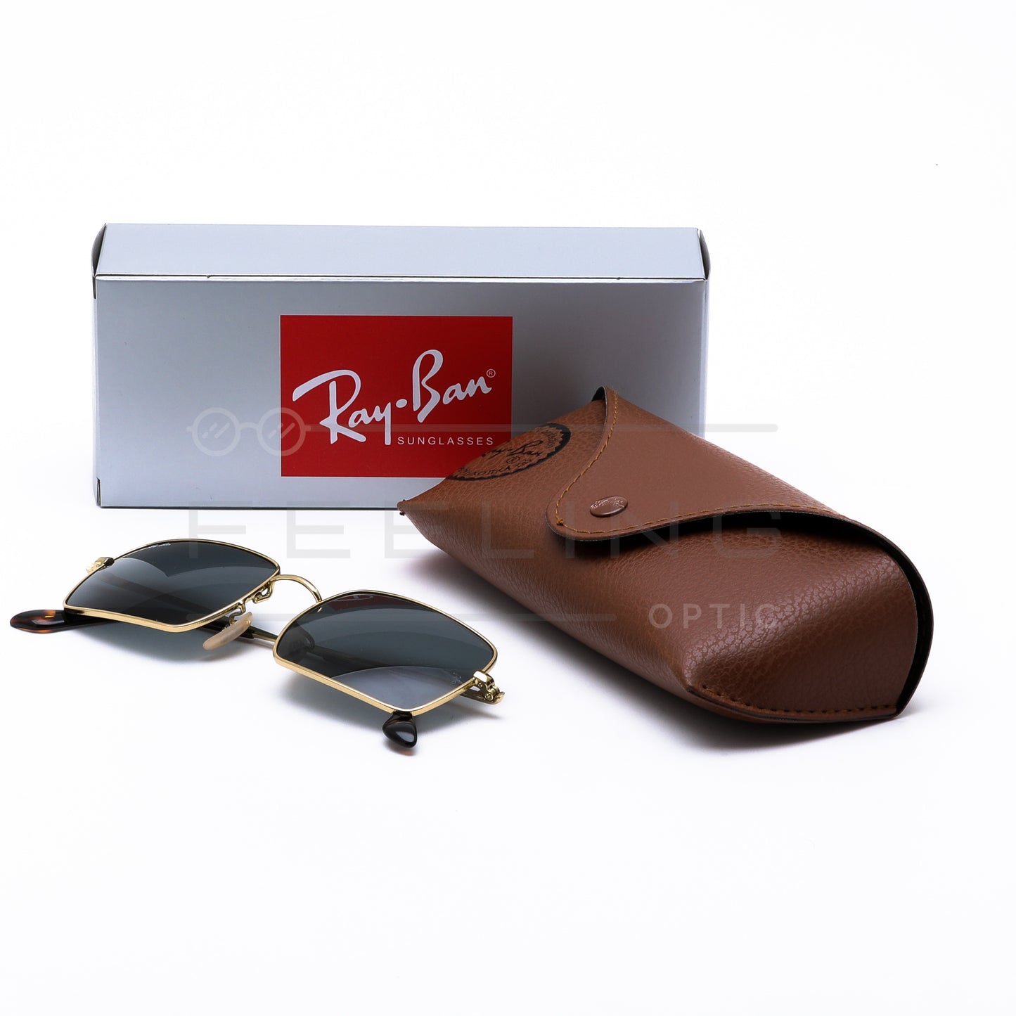 RAYBAN RECTANGLE RB-1969 - Noir & Gold