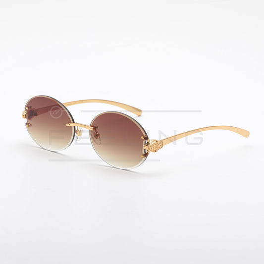 CARTIER CT0649S - Marron & Gold