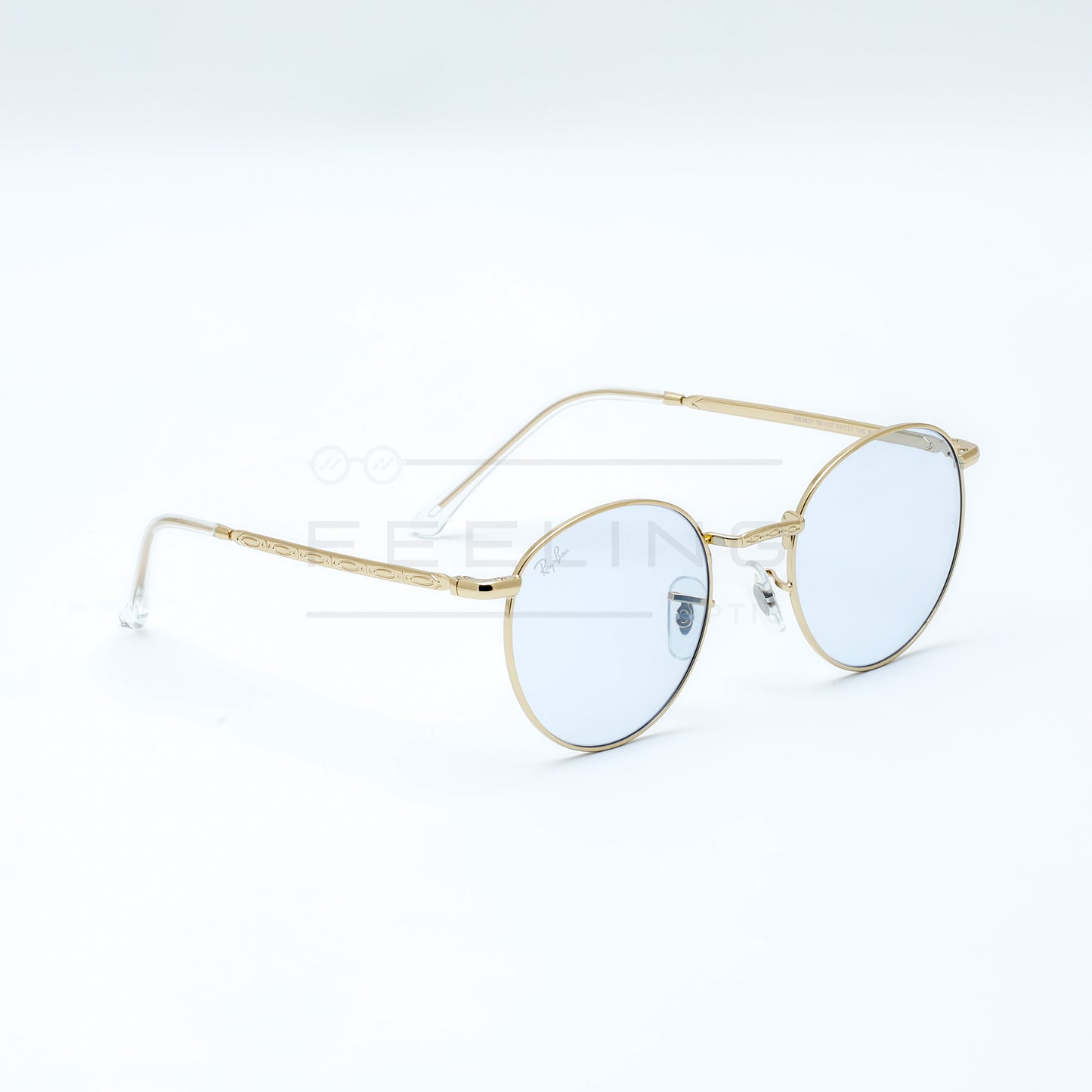 RAYBAN NEW ROUND RB-3637 - Bleu Ciel & Gold