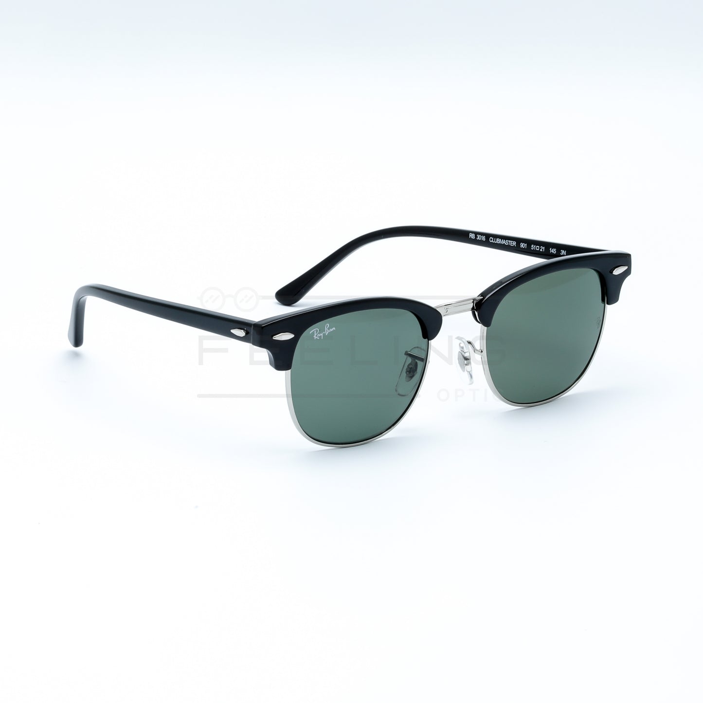 RAYBAN CLUBMASTER RB-3016 - Vert & Noir Silver