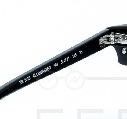 RAYBAN CLUBMASTER RB-3016 - Vert & Noir Silver