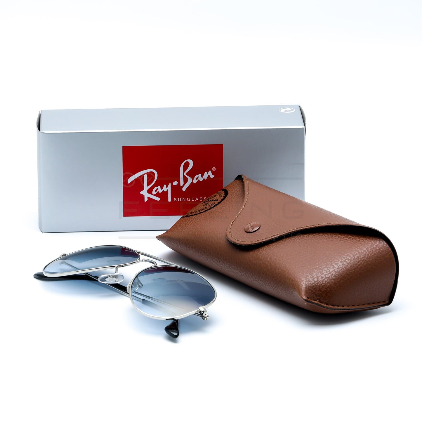 RAYBAN AVIATOR RB-3025 - Bleu & Silver