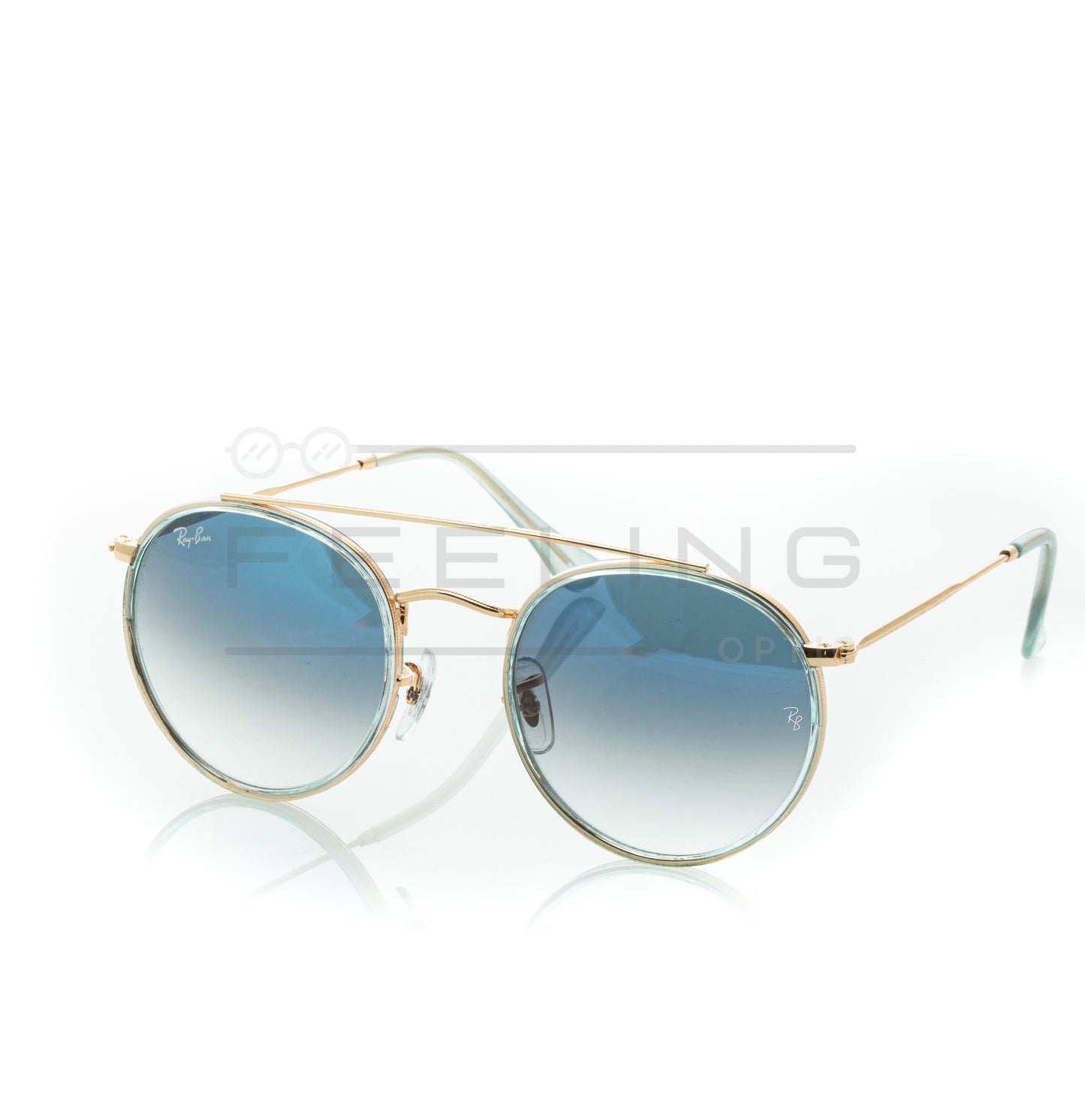 RAYBAN Double Bridge RB-3647N - Bleu & Gold