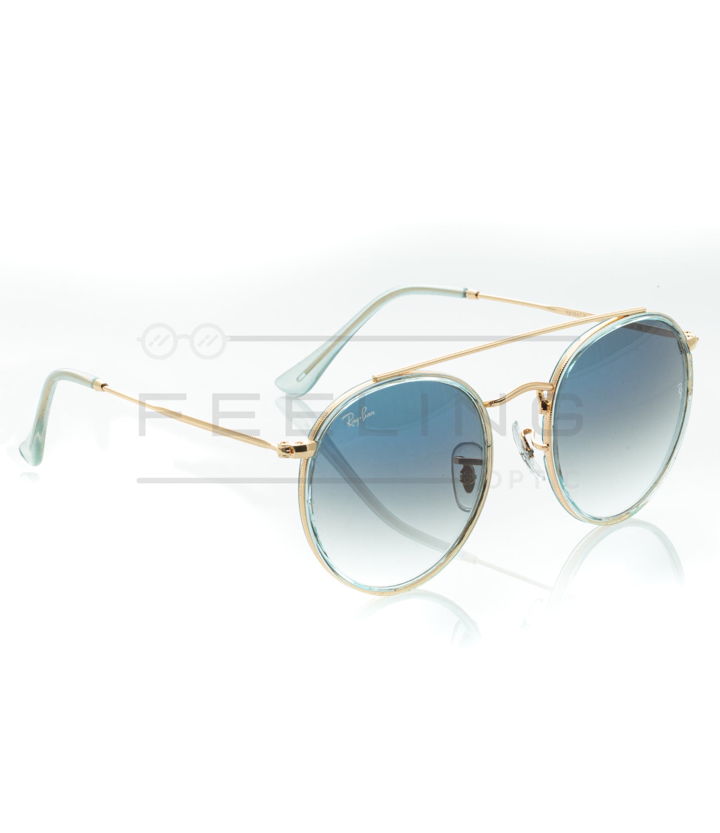 RAYBAN Double Bridge RB-3647N - Bleu & Gold