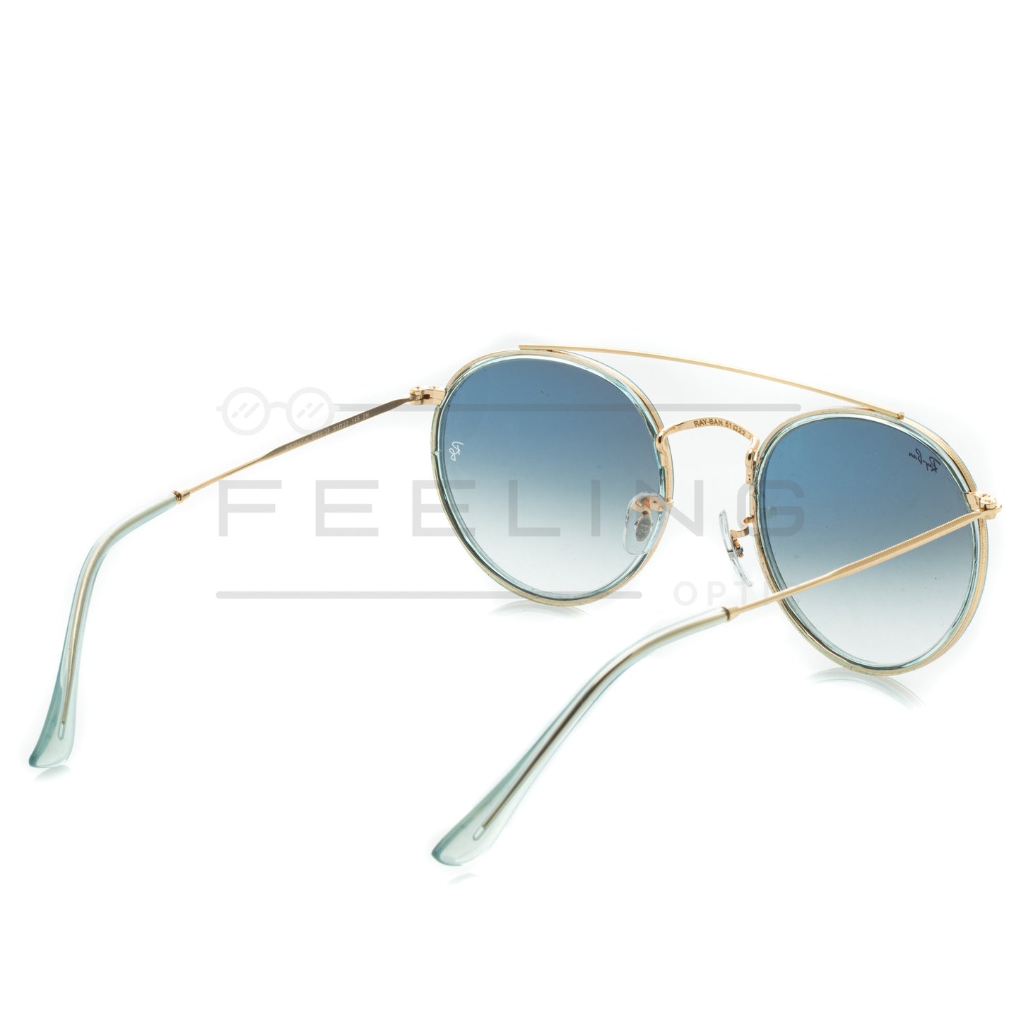 RAYBAN Double Bridge RB-3647N - Bleu & Gold