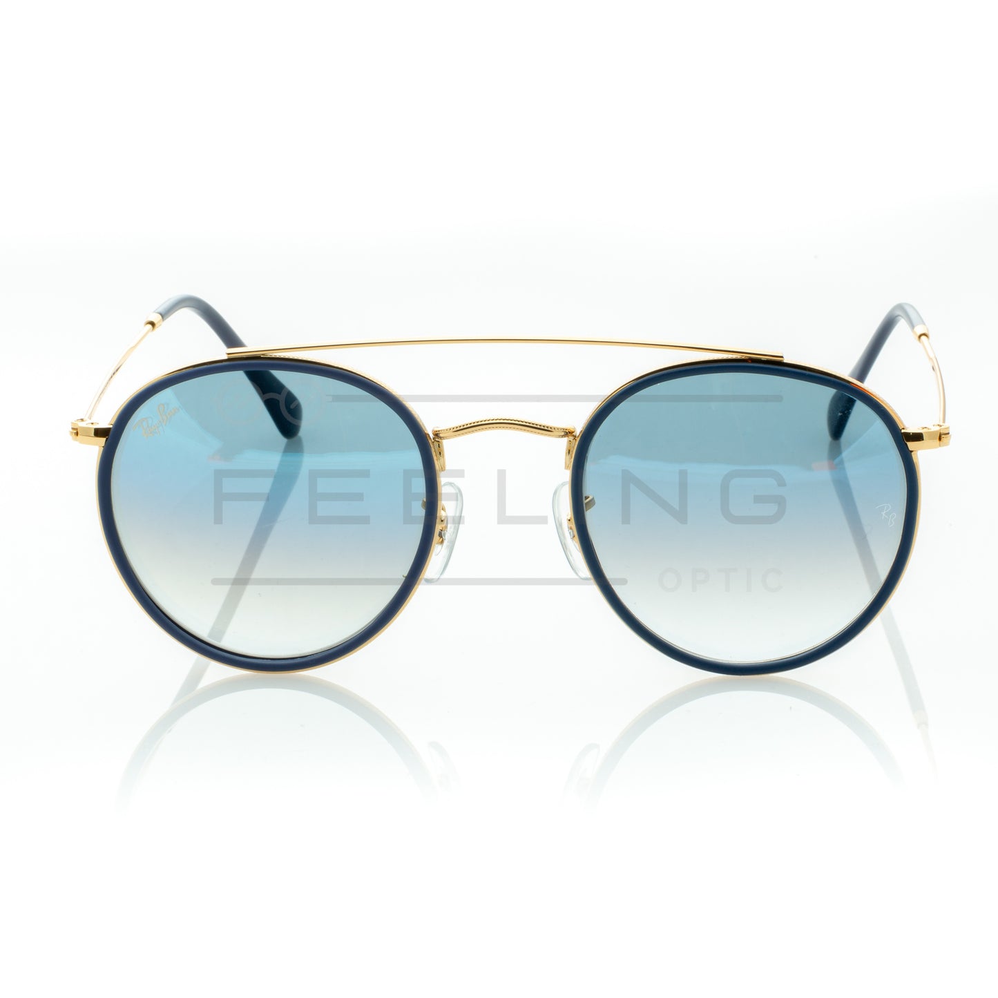 RAYBAN Double Bridge RB-3647N - Bleu & Gold