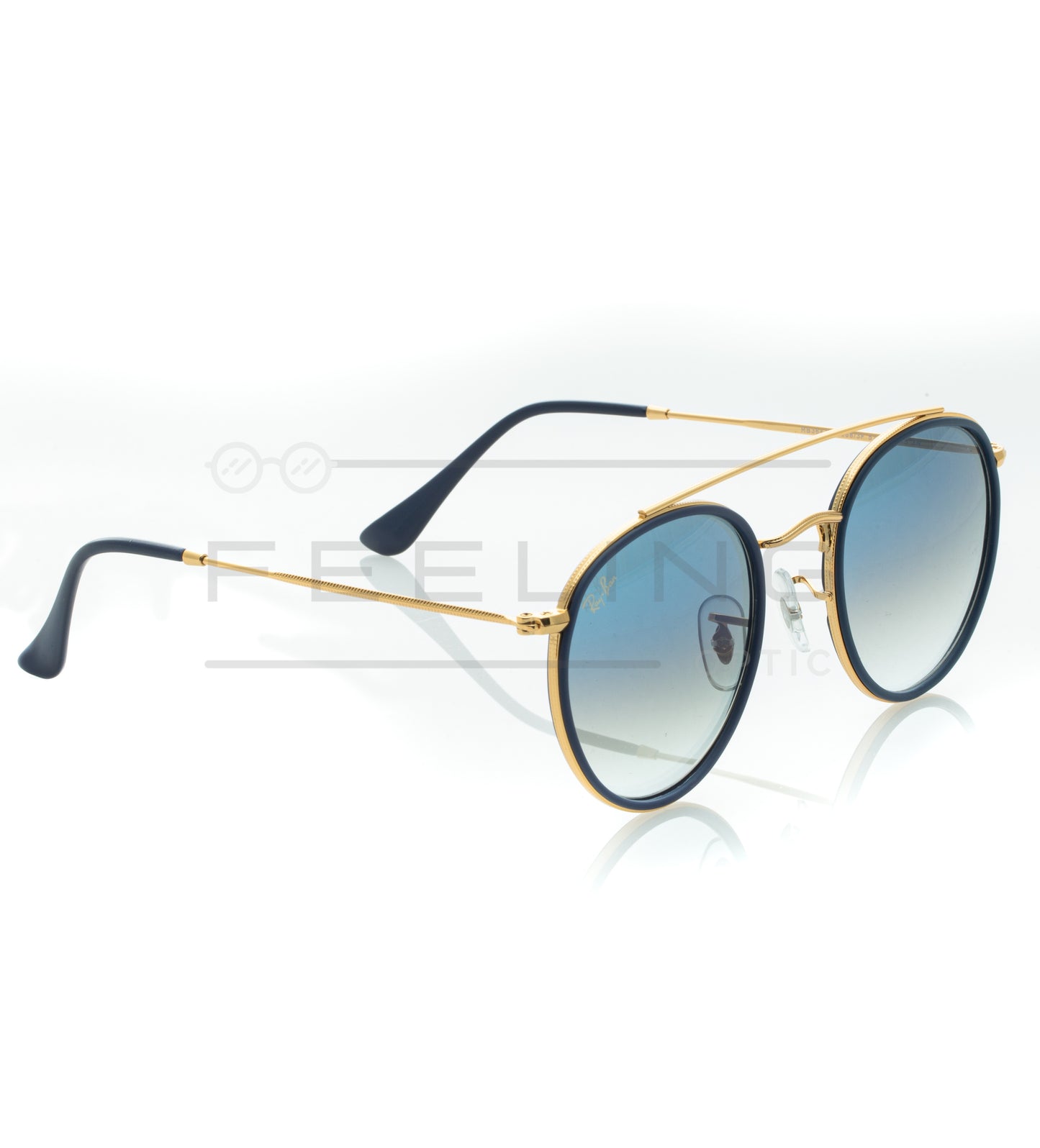 RAYBAN Double Bridge RB-3647N - Bleu & Gold