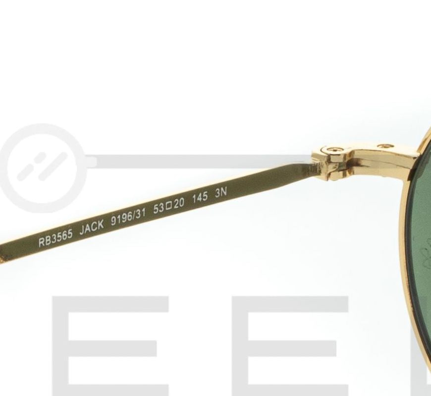 RAYBAN Jack RB-3565 - Vert & Gold