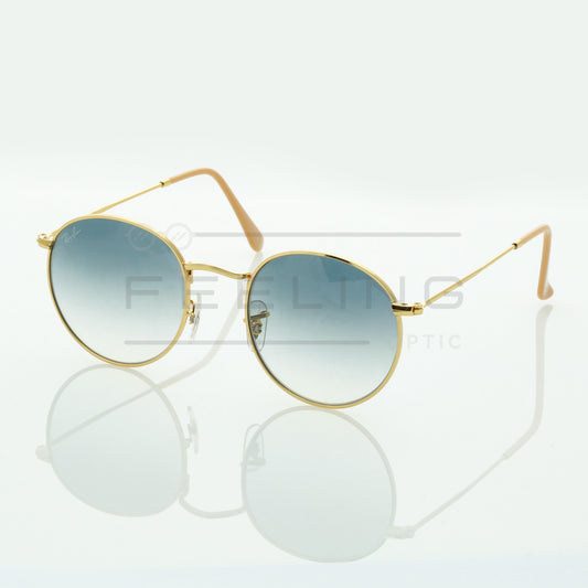 RAYBAN Round RB-3447 - Bleu & Gold