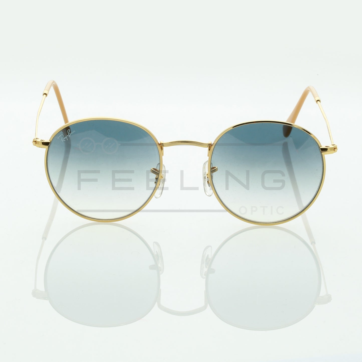 RAYBAN Round RB-3447 - Bleu & Gold