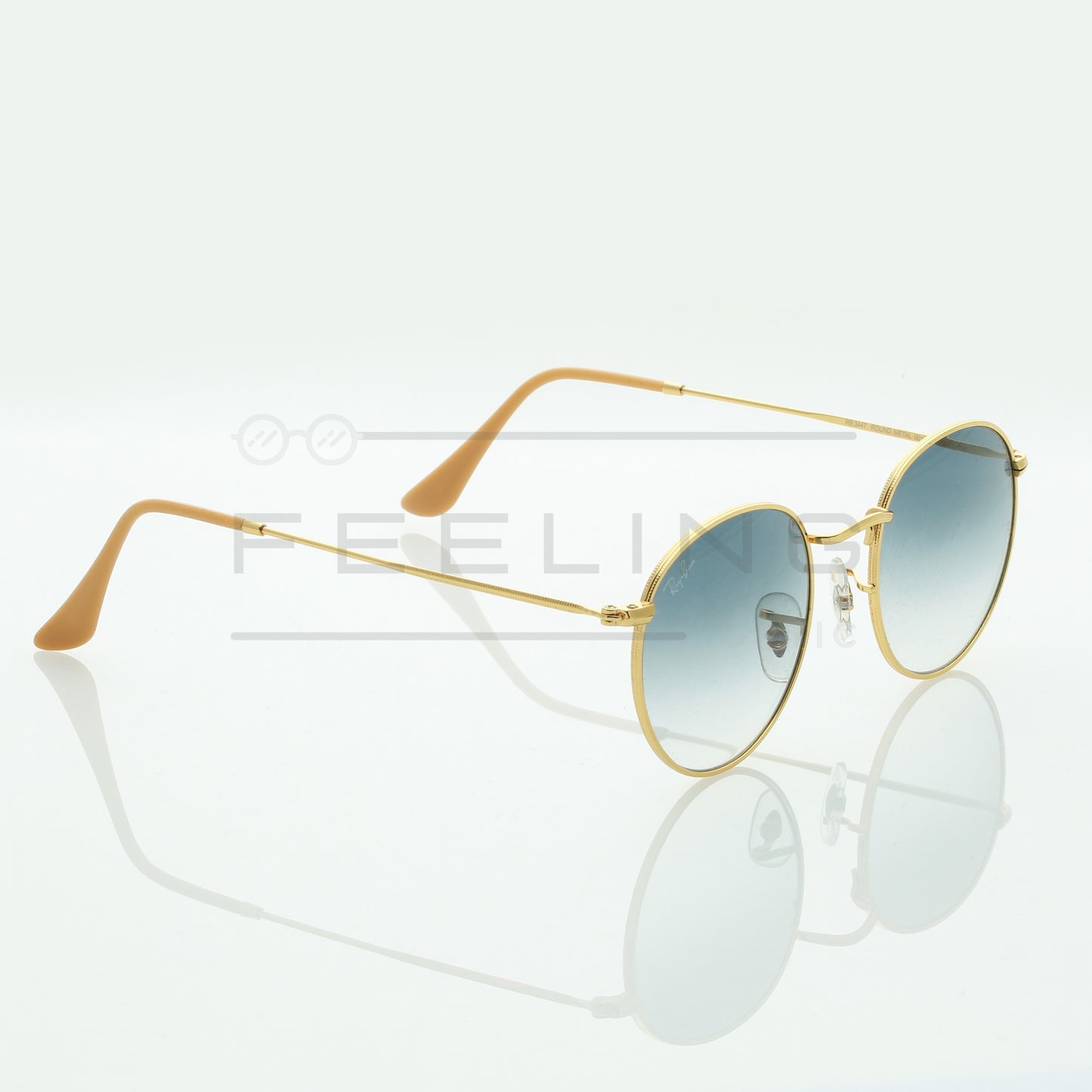 RAYBAN Round RB-3447 - Bleu & Gold
