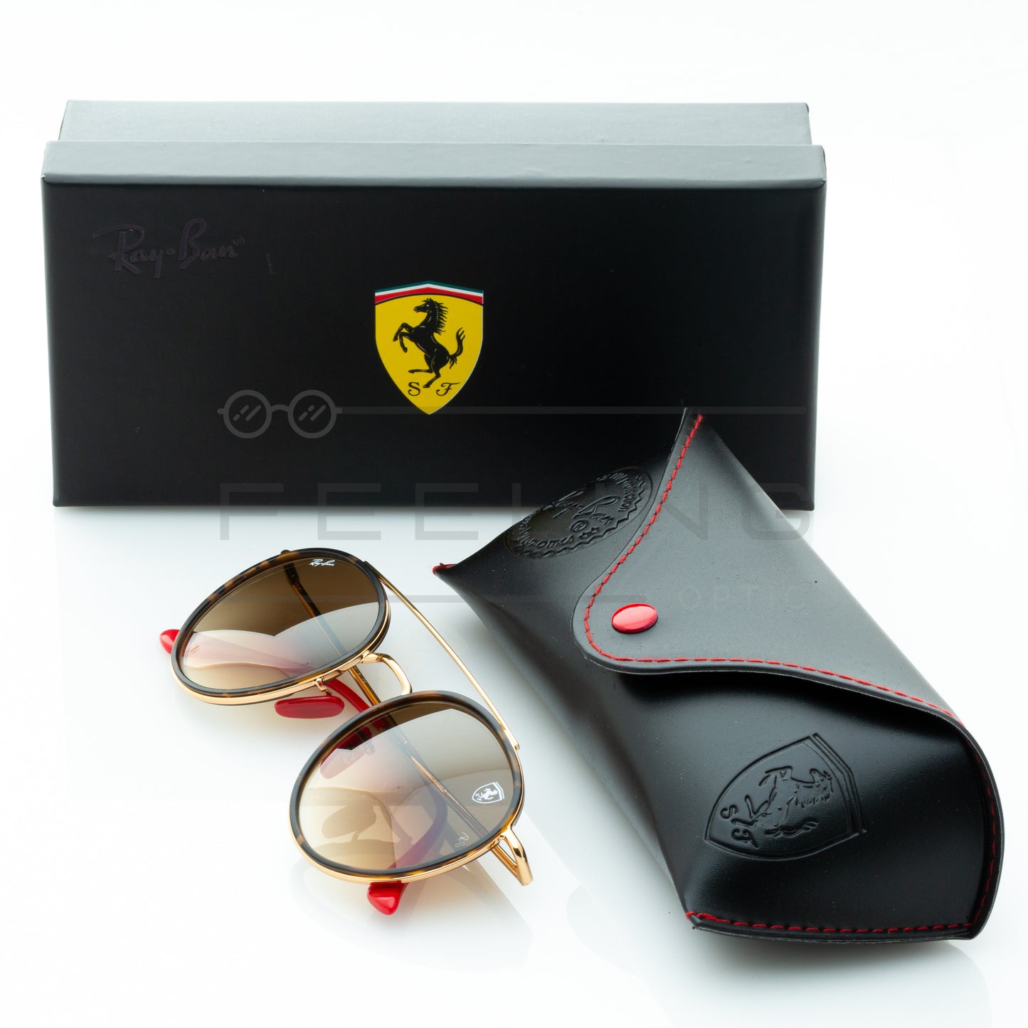 RAYBAN FERRARI RB-3647M - Marron & Gold