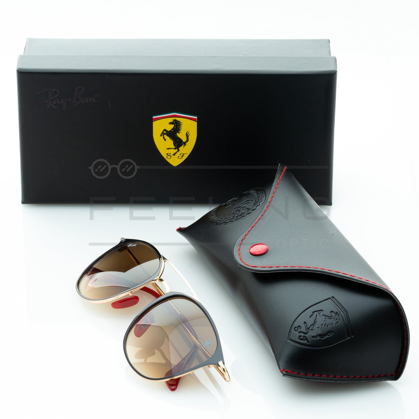 RAYBAN FERRARI RB-3601M - Marron & Gold