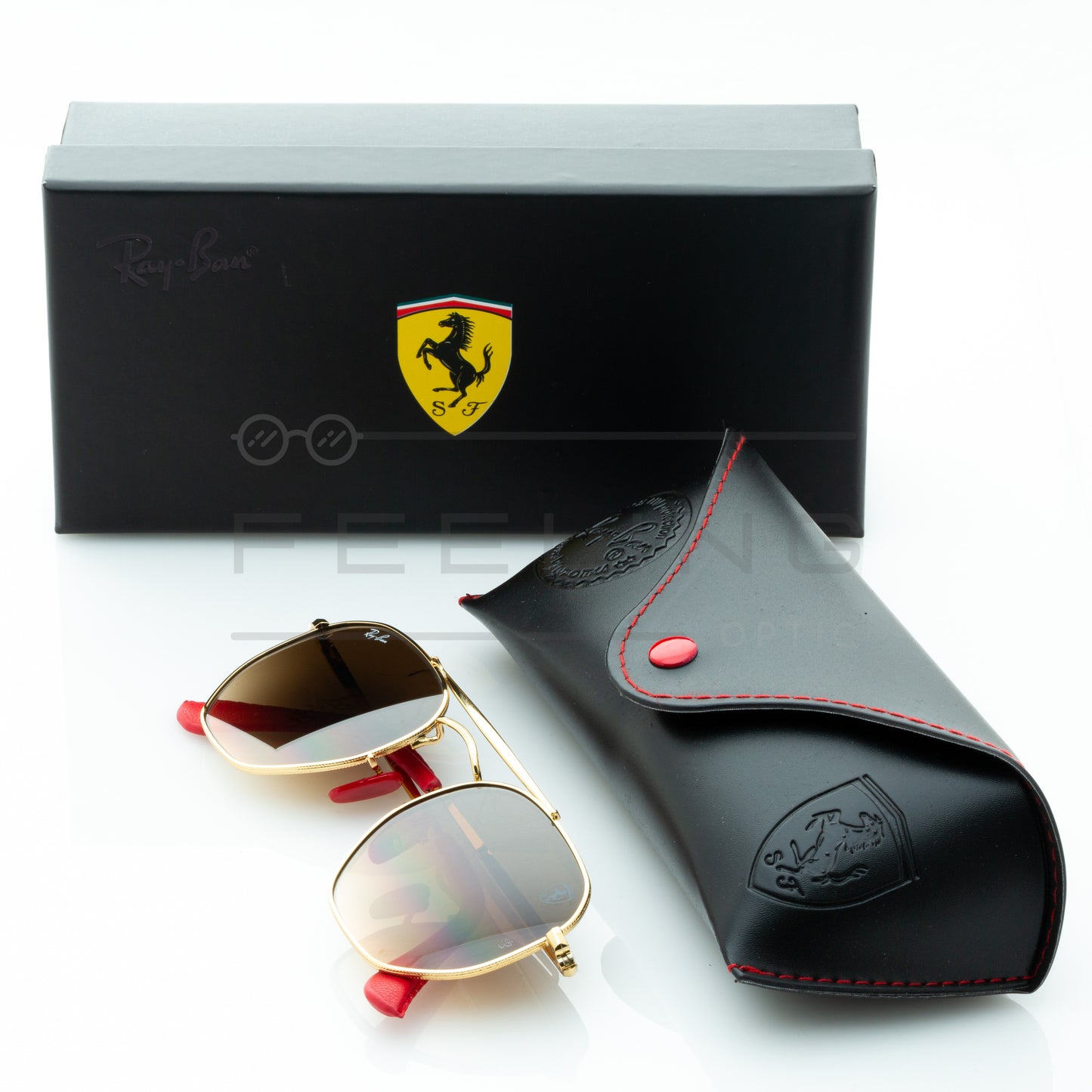 RAYBAN FERRARI RB-3648NM - Marron & Rouge