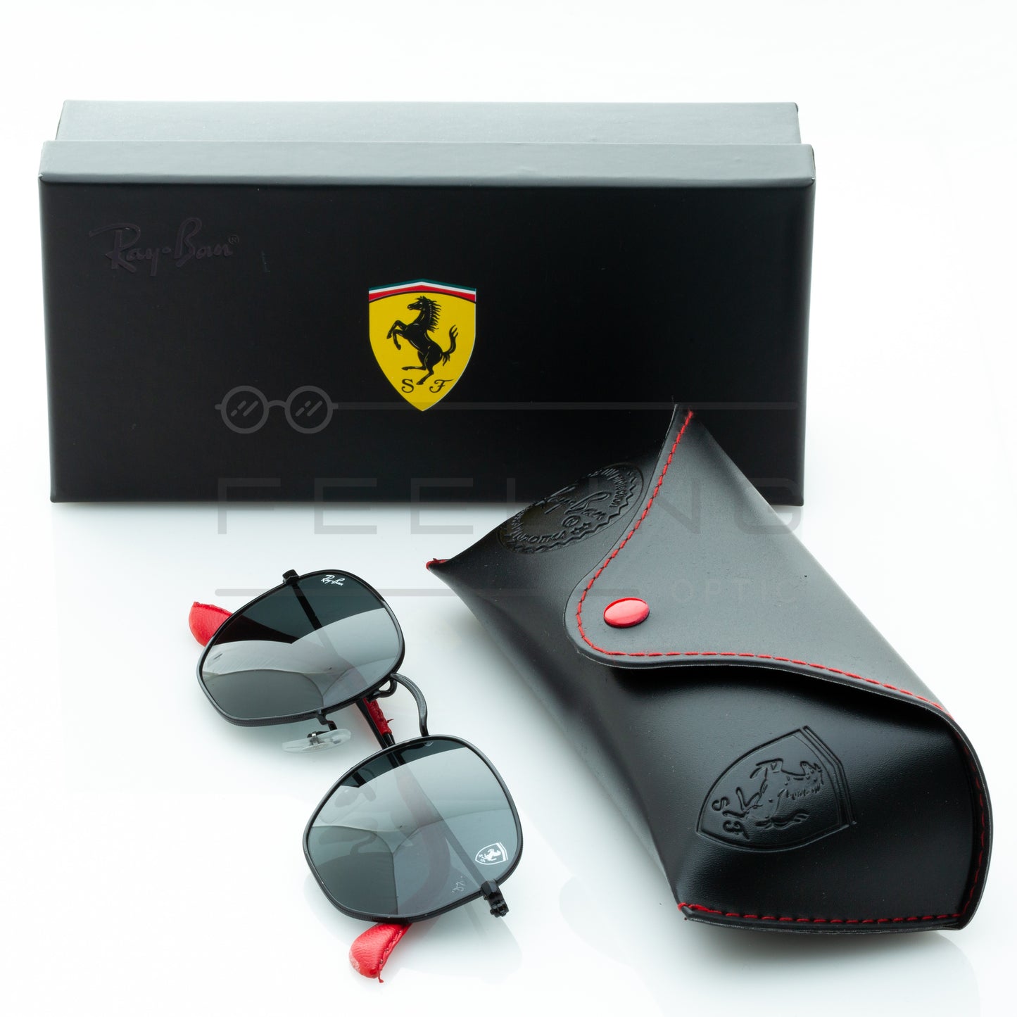 RAYBAN FERRARI RB-3548NF - Noir & Rouge