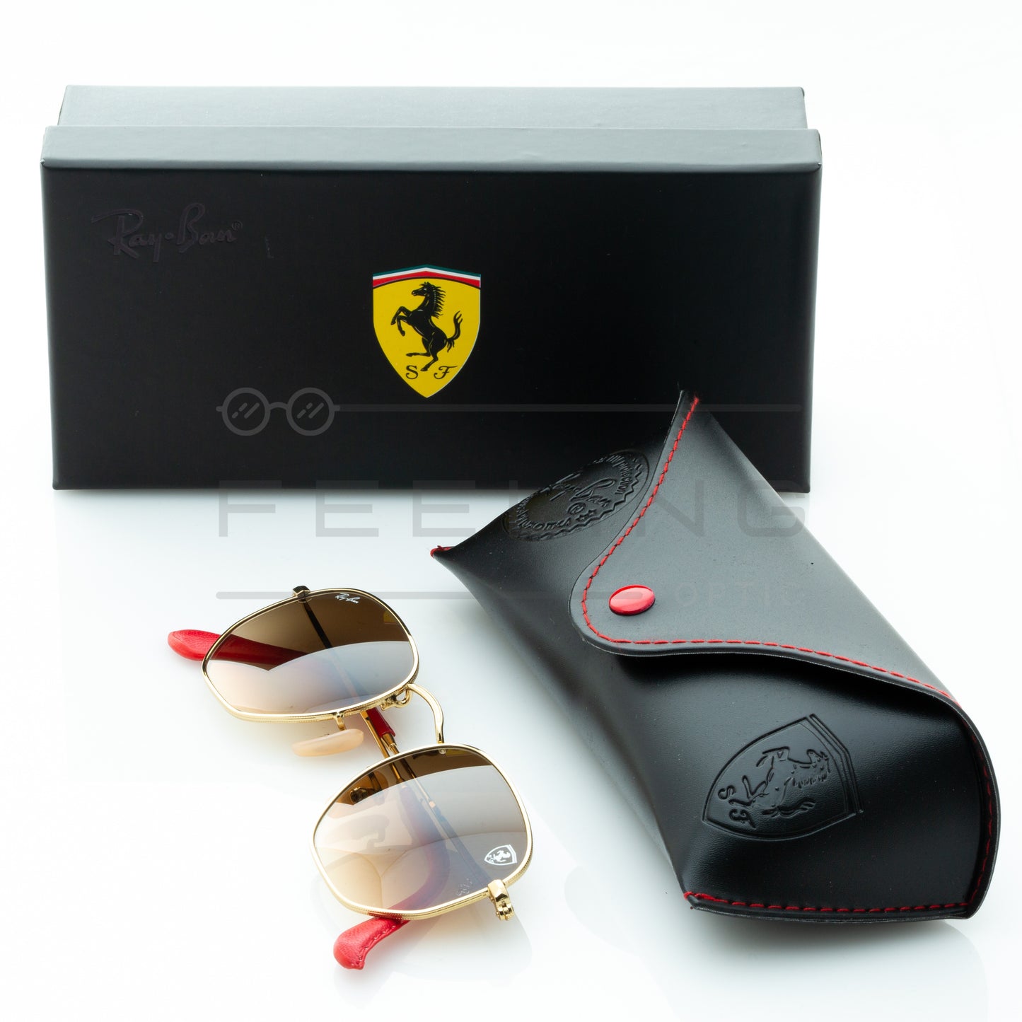RAYBAN FERRARI RB-3548NF - Marron & Rouge