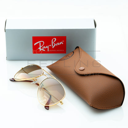 RAYBAN AVIATOR RB-3025 - Marron & Gold
