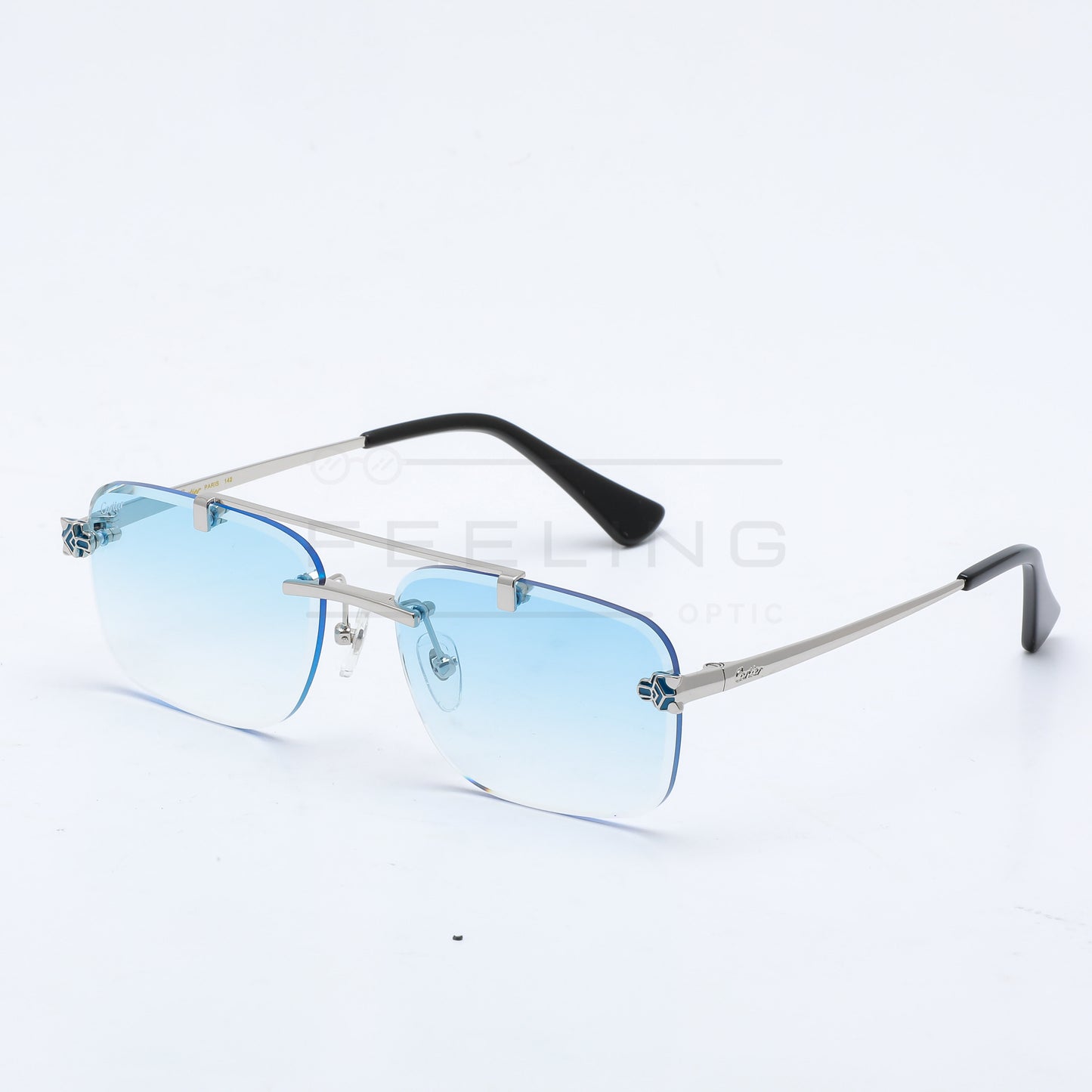CARTIER CT01585O - Bleu Dégradé & Silver