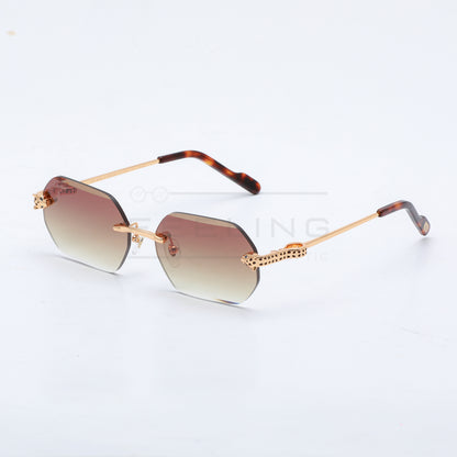 CARTIER CT0756S - Marron Dégradé & Gold