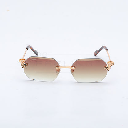 CARTIER CT0756S - Marron Dégradé & Gold