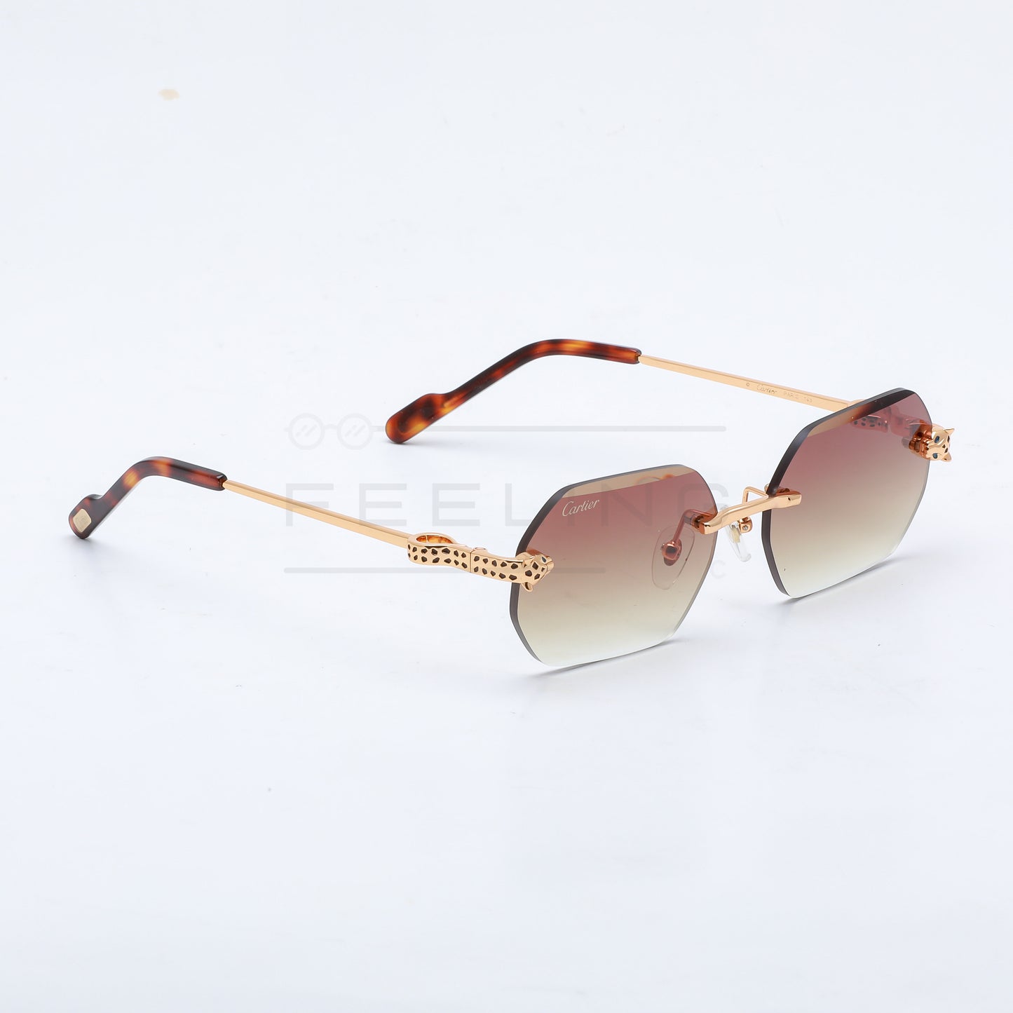CARTIER CT0756S - Marron Dégradé & Gold