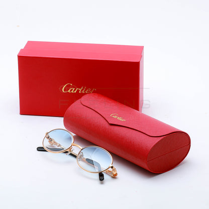 CARTIER CT01840O - Bleu & Gold