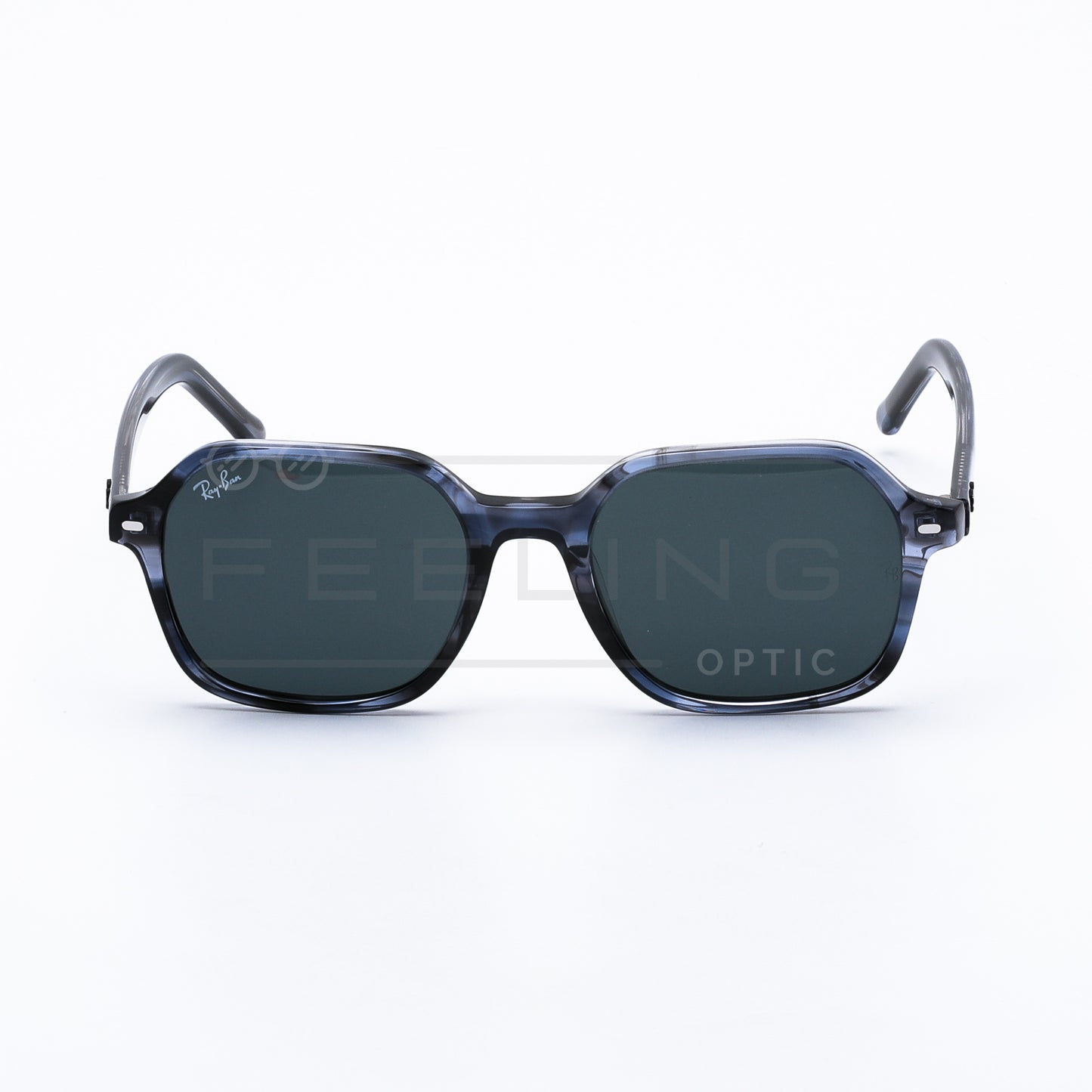 RAYBAN JOHN RB-2194 - Noir & Bleu Taché