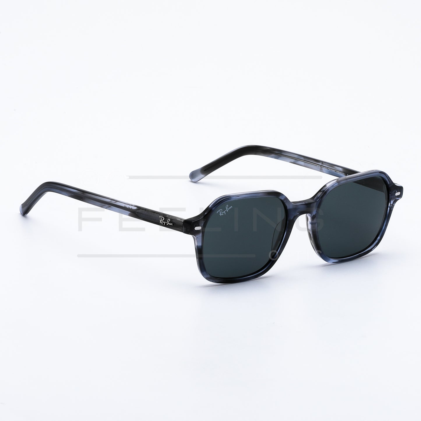 RAYBAN JOHN RB-2194 - Noir & Bleu Taché