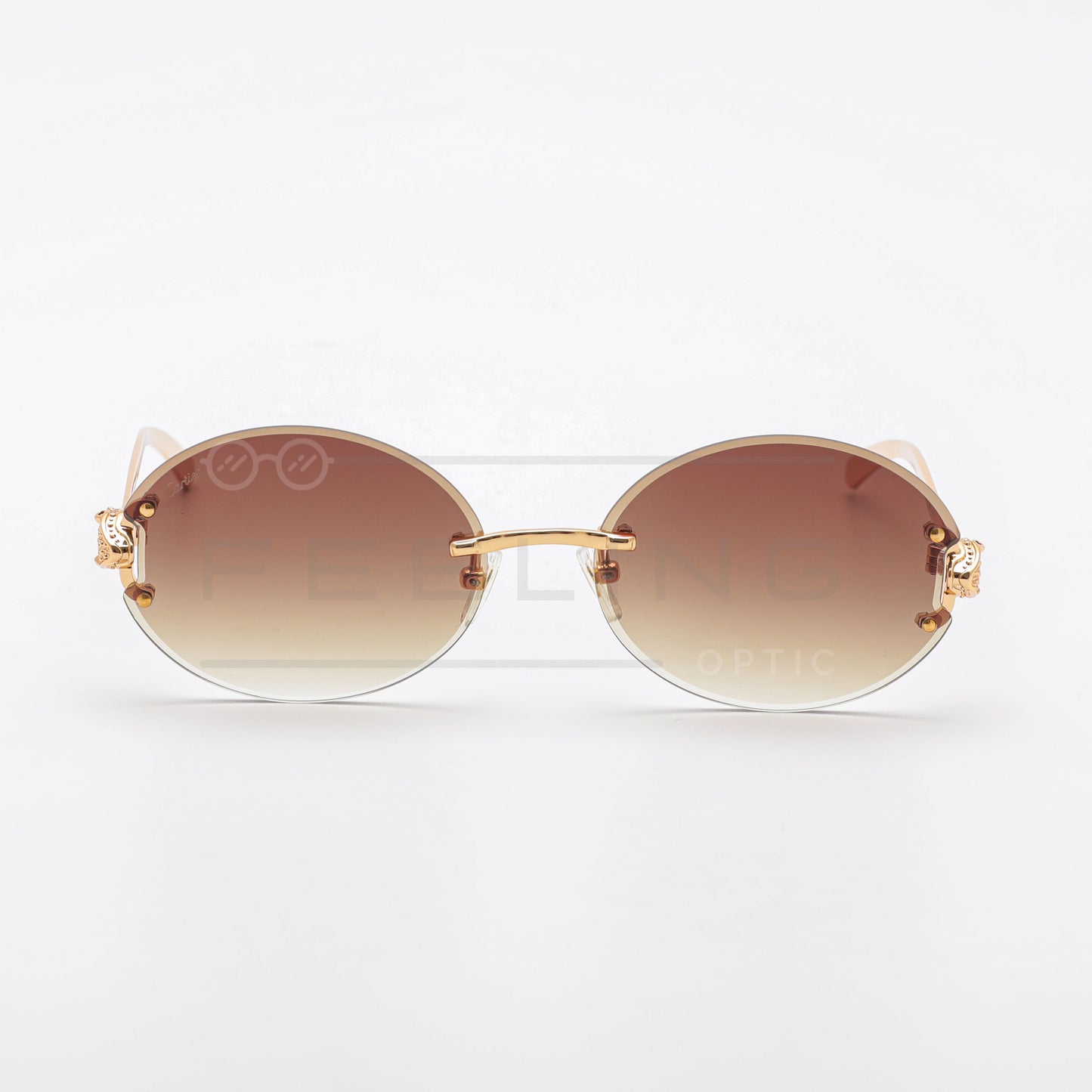 CARTIER CT0649S - Marron & Gold