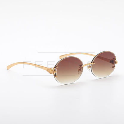 CARTIER CT0649S - Marron & Gold