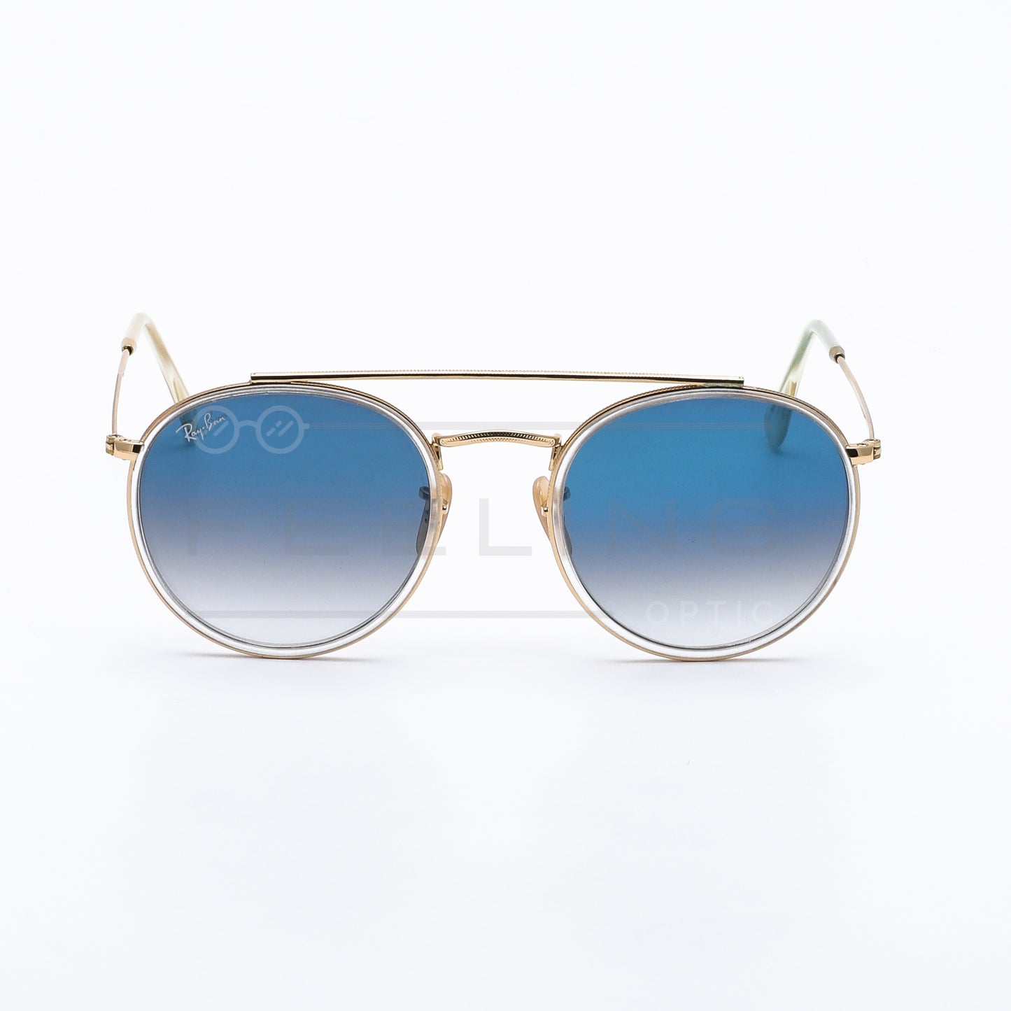 RAYBAN Double Bridge RB-3647N - Bleu & Gold
