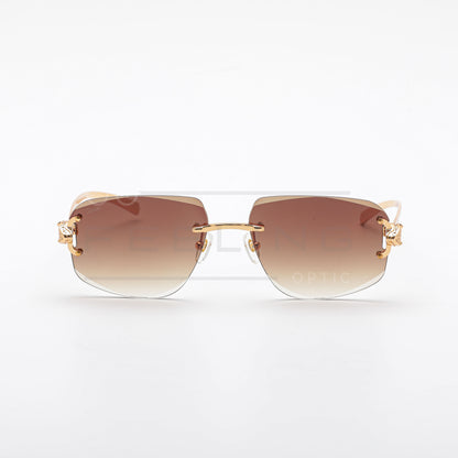 CARTIER CT0648S - Marron & Gold