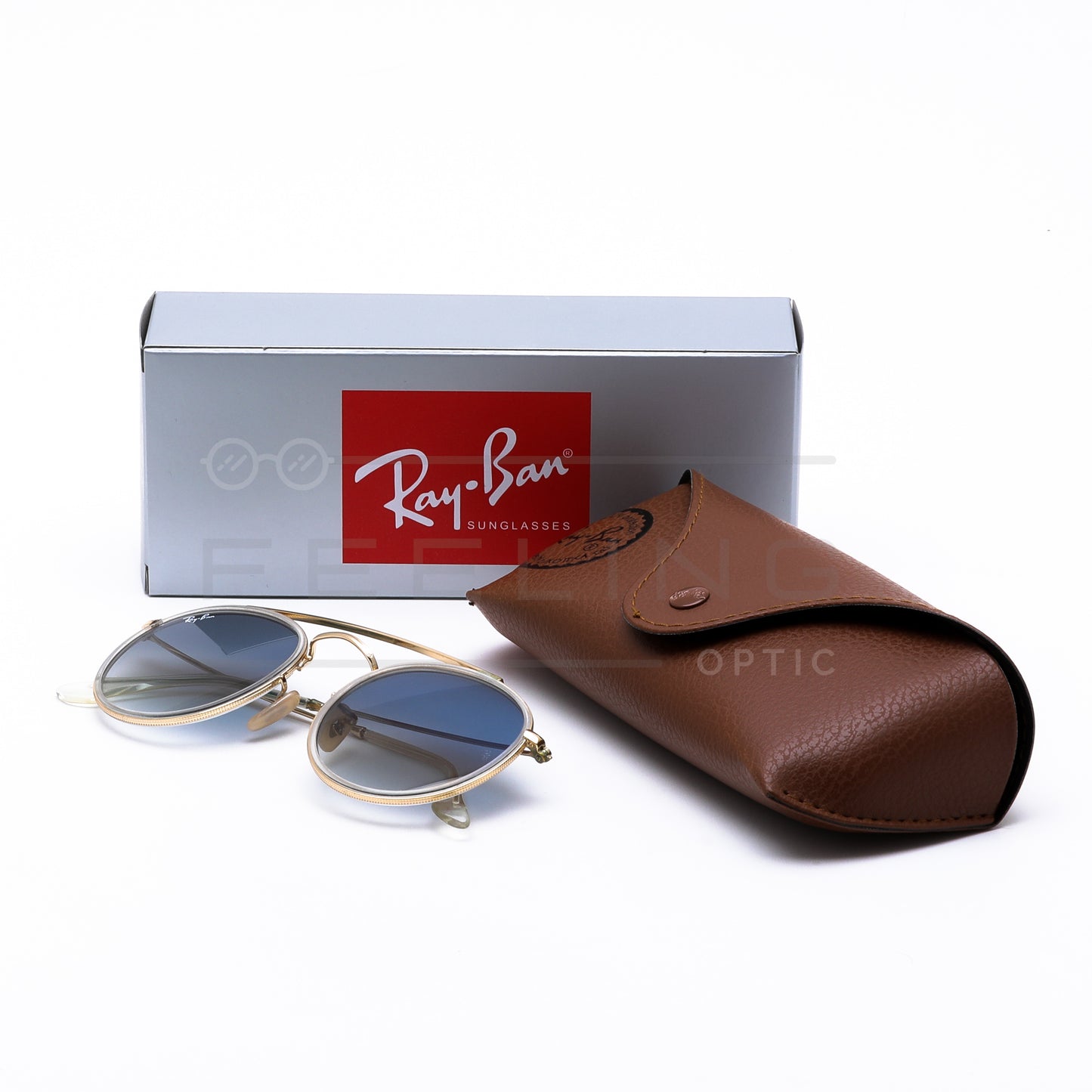 RAYBAN Double Bridge RB-3647N - Bleu & Gold