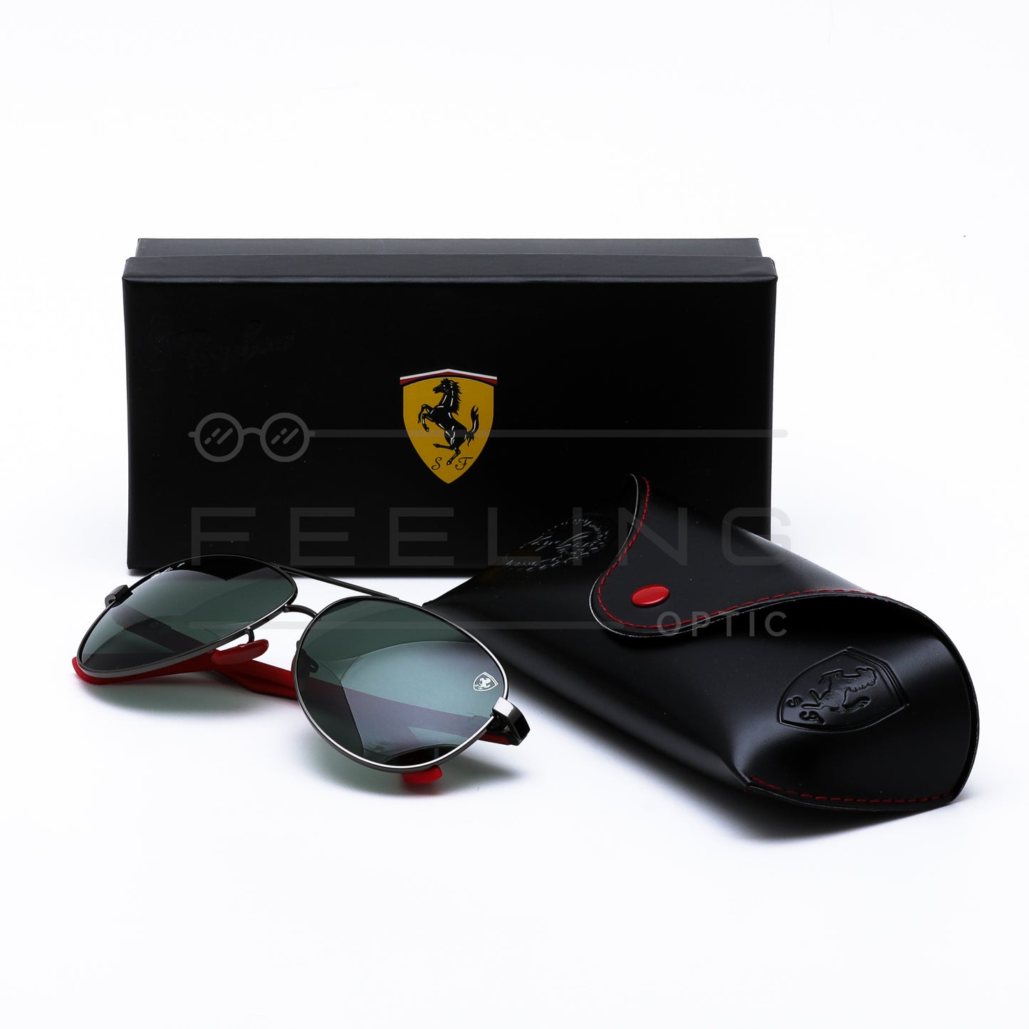 RAYBAN FERRARI RB-8313M - Noir & Rouge
