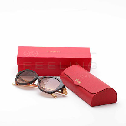 CARTIER CT0641S - Marron & Gold
