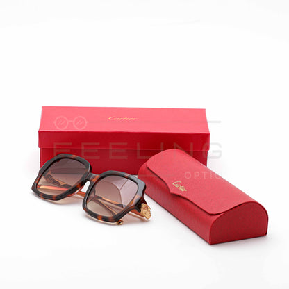 CARTIER CT0646S - Marron & Gold