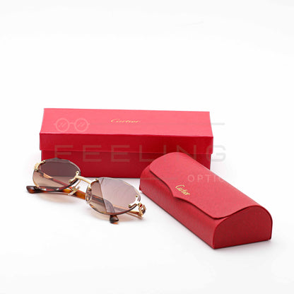 CARTIER CT0550S - Marron & Gold