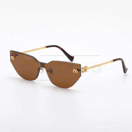 MIU MIU 101AV - Marron & Gold