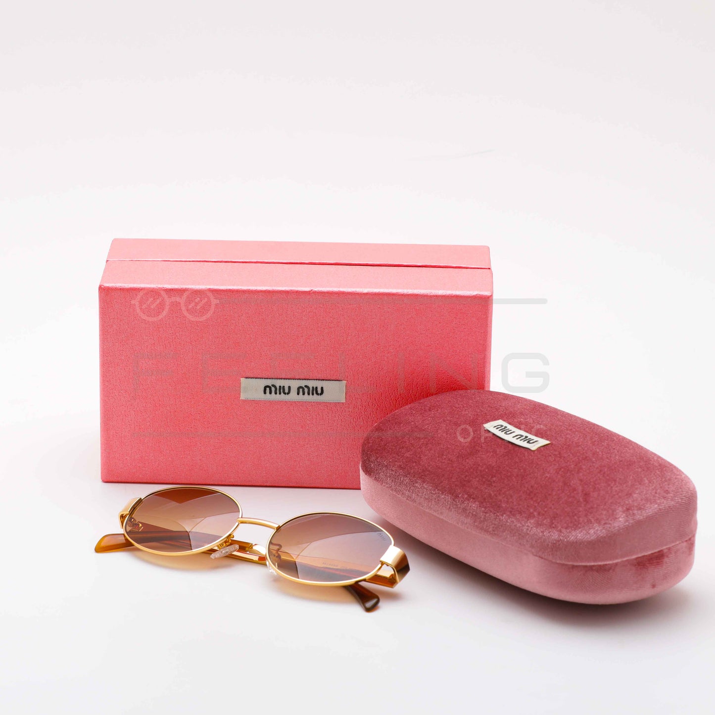 MIU MIU 54WS - Marron & Gold